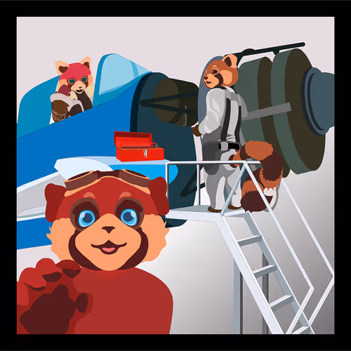 Cinnamon The Red Panda Aviator