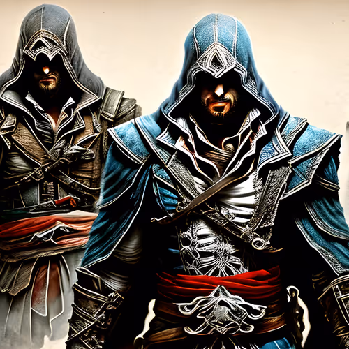 Assassins in an old book