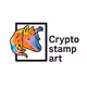 Crypto stamp art Golden Mercury
