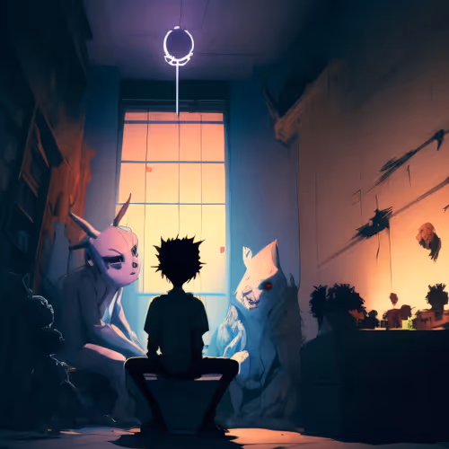 Lonely boy and his little demons