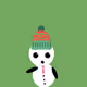 Snow man hat