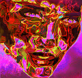 Expressive portraits in neon colors