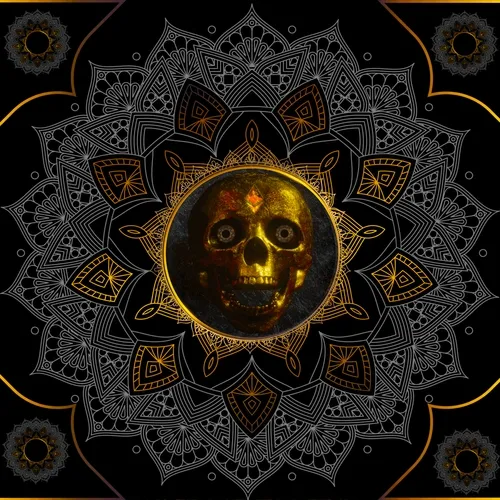 Mandala Skull Art