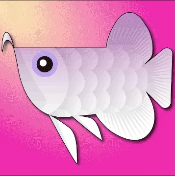 Crypto Fish PFP 02 "Arowana & Osteogiossidae"