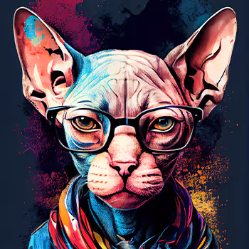 Hipster kitty