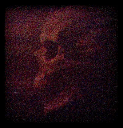 Skull in the storm