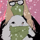 Artchick and IRL dog