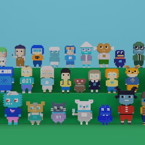BLUE ICONS VOXEL collection