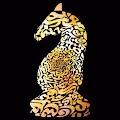 Chess pieces abstract Arabic calligraphy - old