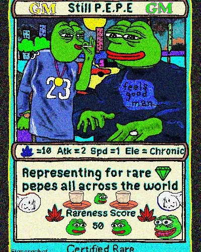 GM STILL PEPE : Rare Pepe Studies : Limited Edition