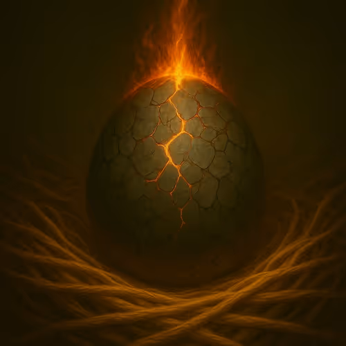 The Embercore Egg : Celestial Fire in 1/1 Form