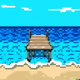 Beach with Pier Pixel Art