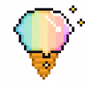 Ice cream Pixel Monsters