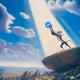 Blue Wavy Circle of Life