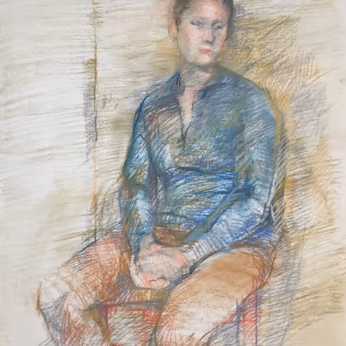 Renee's drawing portraits