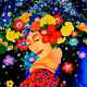 The women with flowers