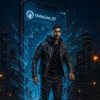 Man out of phone window