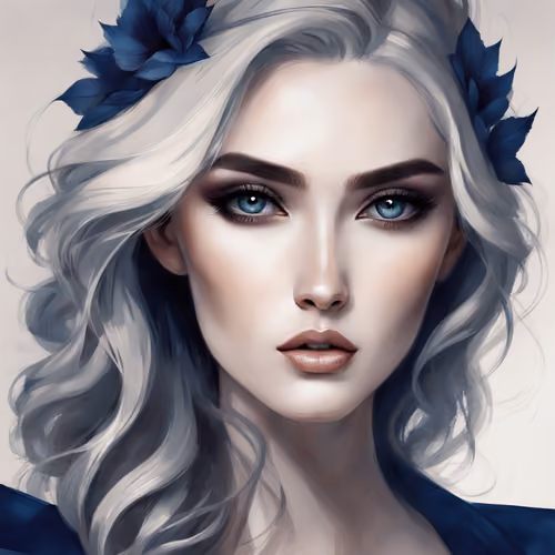 Blue and White