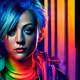 The cyberpunk Kaley Cuoco fanart collection
