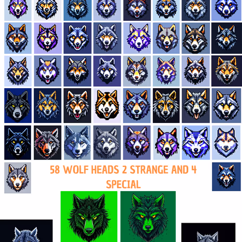 Wolf's Head Pixel