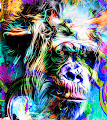 psychedelic monkey art - old