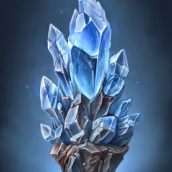 Blue Glowing Crystal