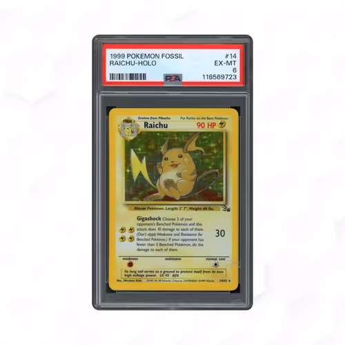 1999 Fossil Raichu #14 PSA 6