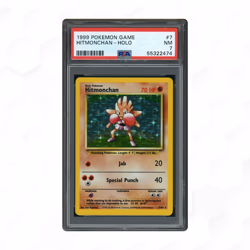 1999 Base Set Unlimited Hitmonchan #7 PSA 7