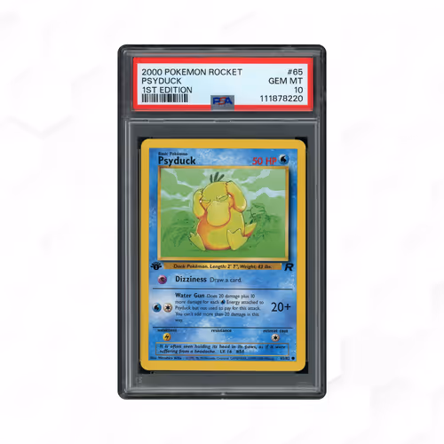 2000 Rocket 1st Edition Psyduck #65 PSA 10