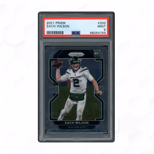 2021 Prizm Zach Wilson #332 PSA 9