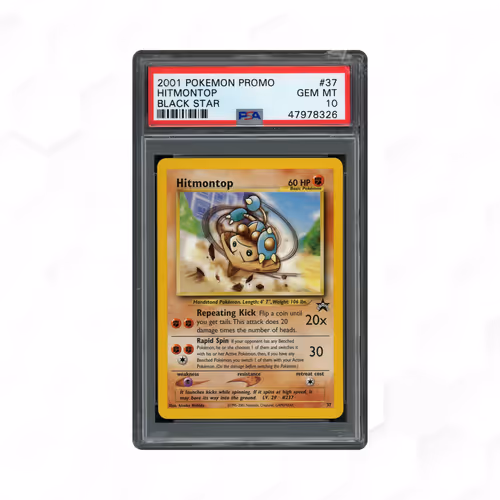2001 Black Star Promo Hitmontop #37 PSA 10