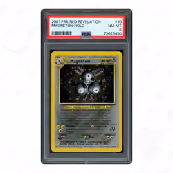 2001 Neo Revelation Unlimited Holo Magneton #10 PSA 8