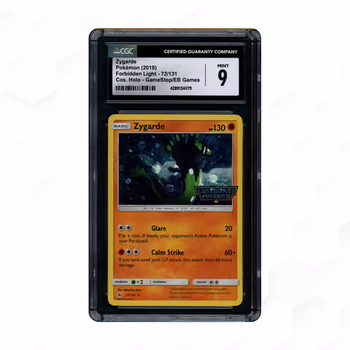 2018 Forbidden Light Cosmos Holo Zygarde #72 CGC 9
