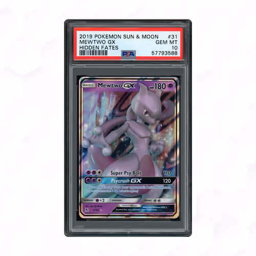 2019 Hidden Fates Mewtwo GX #31 PSA 10