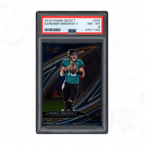 2019 Panini Select Gardner Minshew II #203 PSA 8