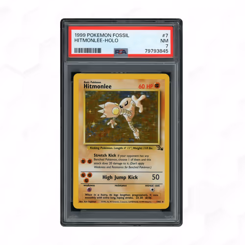 1999 Fossil Unllimited Hitmonlee #7 PSA 7