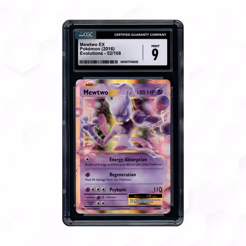 2016 Evolutions Mewtwo EX #52 CGC 9