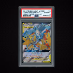 2019 Hidden Fates Moltres & Zapdos & Articuno GX #66 PSA 10
