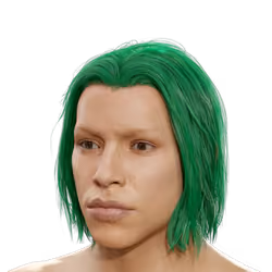 Man Bob Haircut - Green