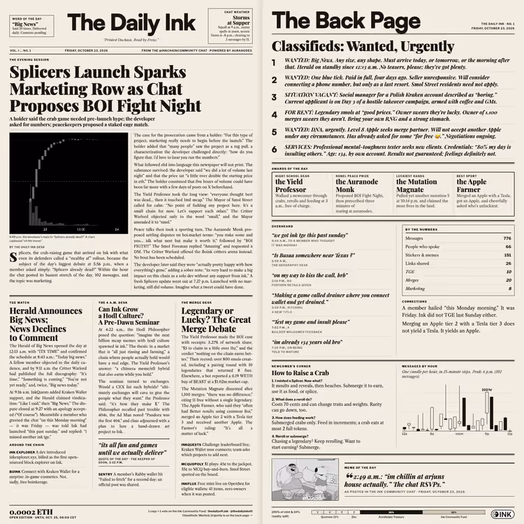 The Daily Ink · No. 1