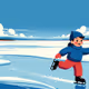 Skating on the lake