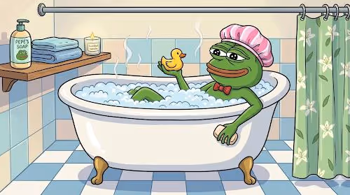 Bathing Pepe