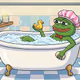 Bathing Pepe