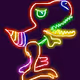 Neon Dinosaurs
