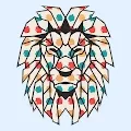 polygon lion art