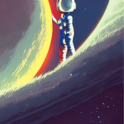 Astronauts at space