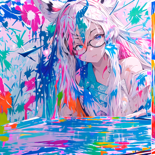 カラフル眼鏡っ娘