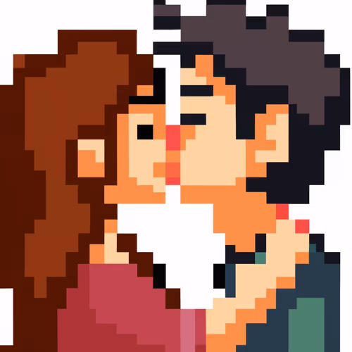 Girlfriends pixel companion art.