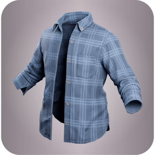 Blue plaid shirt