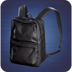 Functional leather backpack